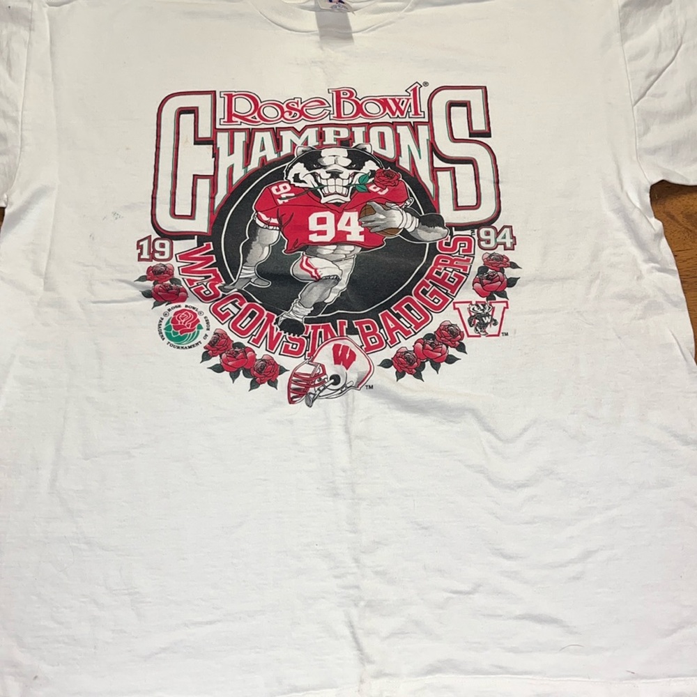 Vintage Rose Bowl Tshirt 1994 XL Wisconsin Logo 7 Nice